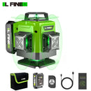 Nível Laser de Auto-Nivelamento 16 Linhas – Laser Verde Horizontal e Vertical 4D 4x360°