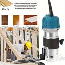 Máquina de Fresar em Madeira – Router Elétrico 220–240V com Função de Ranhura e Kit de Brocas