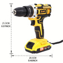 Jemi Tool Kit – Furadeira Sem Fio 12V/21V com Sistema de Martelo e 45 Acessórios