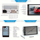 Bileeko 2 DIN Car Stereo – Wireless, HD Touchscreen e Compatível com Mirror Link