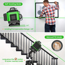 Laser de Linha Cruzada 4D – 16 Linhas, Auto-Nivelamento com Bateria Recarregável