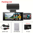 Câmera de Carro 1080P com Câmera Dupla – Frontal e Interna com Visão Noturna IR