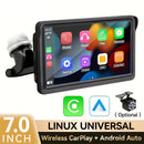 AHOUDY 17,78 cm Carplay &amp; Android Auto – Tela Touchscreen Multimídia para Carro