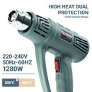 DKEOF Pistola de Ar Quente 1280W – Precisão e Potência para Seus Projetos