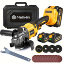 Rebarbadora Angular Sem Escovas 125mm – Conjunto Elétrico para Metal, Madeira e DIY