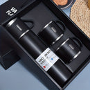 Conjunto de Garrafa Trmica de Ao Inoxidvel de 500ml com Tampa  Mantm Bebidas Quentes ou Frias por Horas Ideal para Atividades ao Ar Livre e Uso no Escritrio